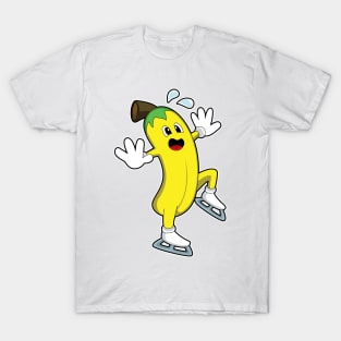 Banana at Ice skating with Ice skates T-Shirt